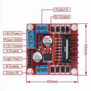 L298N 2A Motor Driver Module with PWM Control