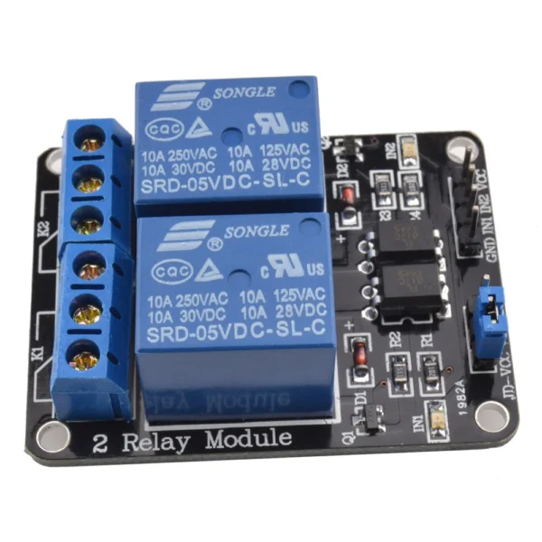 2 Channel 5V Relay Module with Optocoupler
