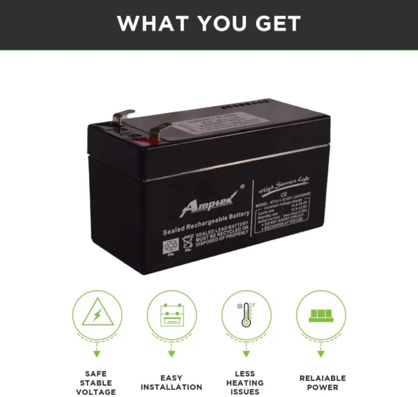Amptek 12V 1.3Ah Battery