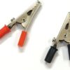Metal Alligator Clips 52mm Red Black Pair Insulated Crocodile Clip Electrical Clamp