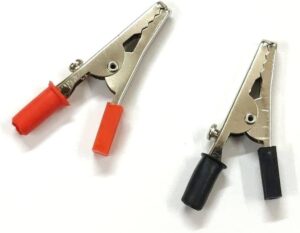 Metal Alligator Clips 52mm Red Black Pair Insulated Crocodile Clip Electrical Clamp