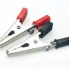 Metal Alligator Clips 52mm Red Black Pair Insulated Crocodile Clip Electrical Clamp