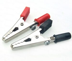 Metal Alligator Clips 52mm Red Black Pair Insulated Crocodile Clip Electrical Clamp