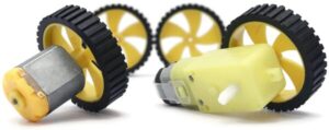 Pack of 4 wheel-4512 Robot Durable Rubber Tire Yellow wheel 45mm for BO DC Motor