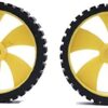 Pack of 4 wheel-4512 Robot Durable Rubber Tire Yellow wheel 45mm for BO DC Motor