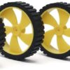 Pack of 4 wheel-4512 Robot Durable Rubber Tire Yellow wheel 45mm for BO DC Motor