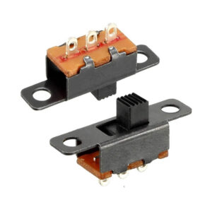 The SPDT (Single Pole Double Throw) 3-Pin Slide Switch with Knob is a small, reliable switch ideal for managing single-circuit ON-ON configurations in various DIY electronics, prototyping, and circuit control projects. Featuring a sliding knob for easy toggling between two ON positions, this switch is perfect for applications that require switching between two outputs or control points.

With its compact 3-pin design, this SPDT slide switch is easy to integrate into tight spaces or small devices, making it a go-to choice for prototyping and custom electronic projects.