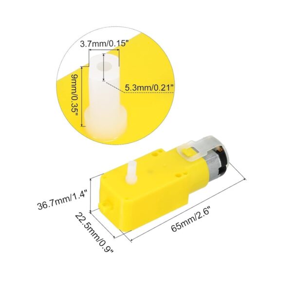 (Pack of 4) 300 RPM Dual Shaft BO Motor