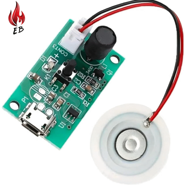 Mini Type-C Ultrasonic Atomizer Mist Maker DC_5V Humidification Module Disc with Drive Circuit Board for DIY Electronics Projects Compatible with Arduino UNO and Other Microcontroller