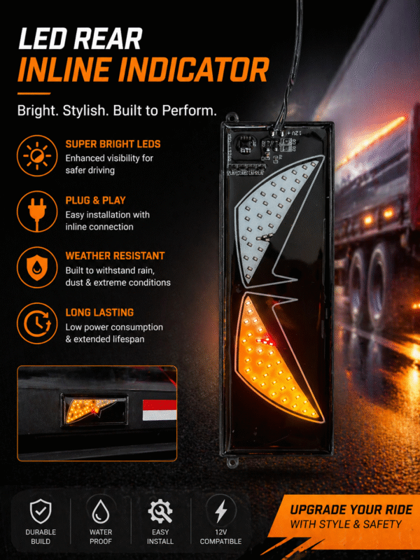 12V LED Rear Inline Indicator Light