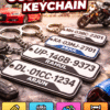 Custom 3D Printed Number Plate Keychain
